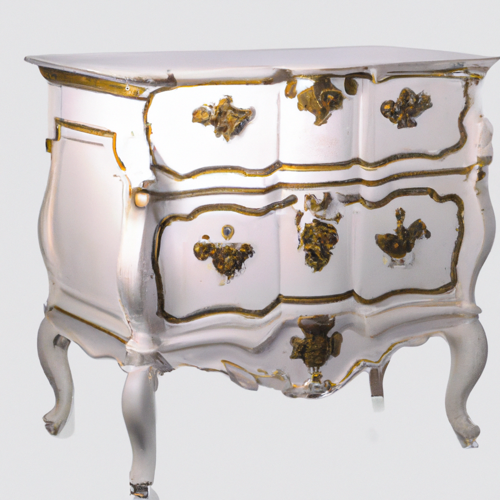 Commode baroque blanche